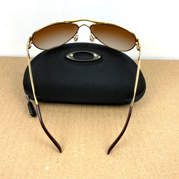 Oakley Caveat Women's Sunglasses Polished Gold Brown Gradient - Picture 5 of 16